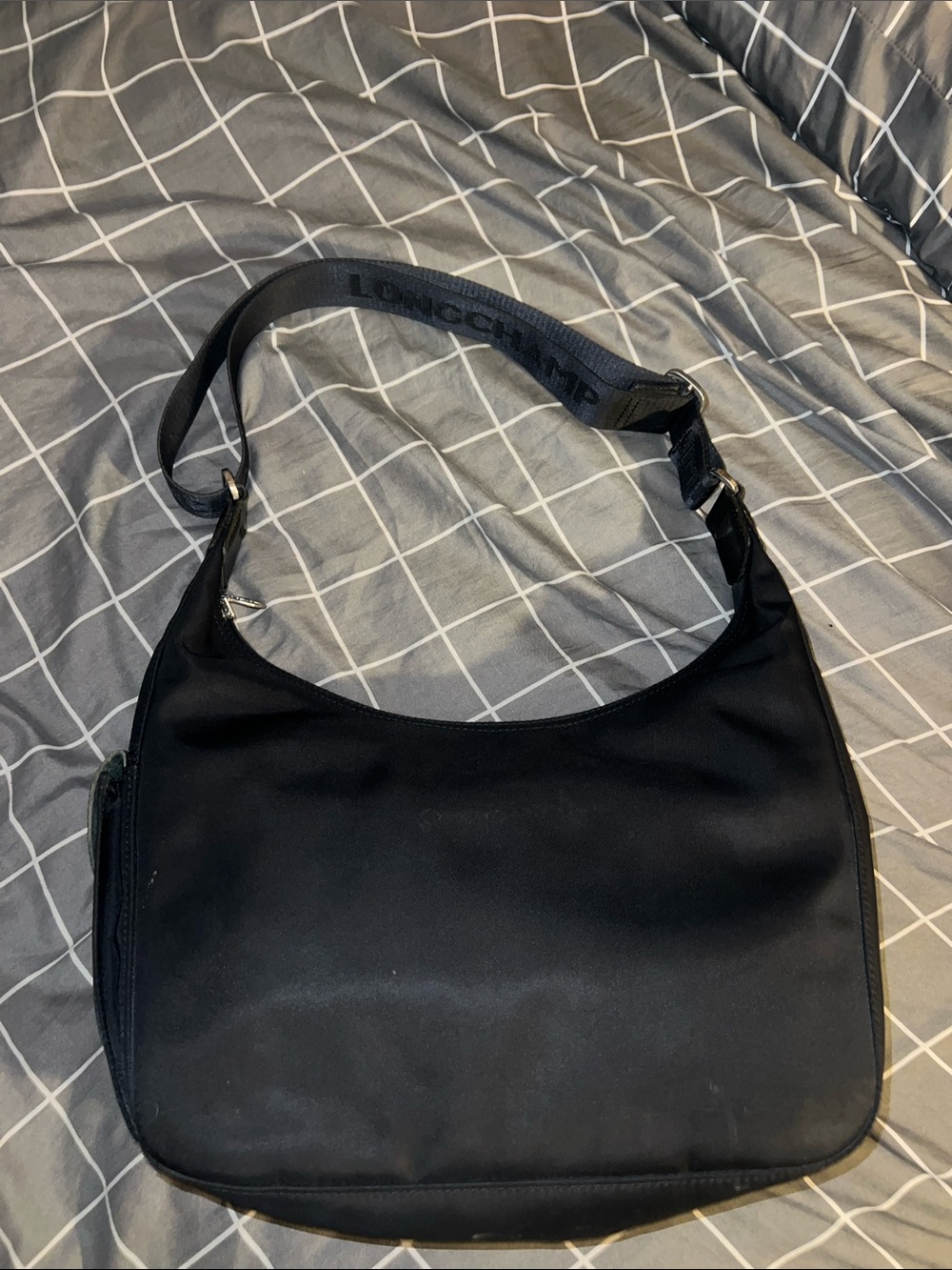 Longchamp Black Nylon Hobo Shoulder Bag - Picture 2 of 13